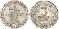 Weimarer Republik 3 Reichsmark 1925 A Rheinlande vorz&uuml;glich 63.48 &pound;  +  25.38 &pound; shipping