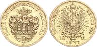 Hamburg Stadt 10 Mark 1873 B sehr sch&ouml;n 3,596.93 &pound;  +  25.38 &pound; shipping