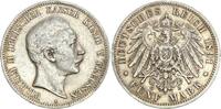 Preu&szlig;en 5 Mark 1891 A Wilhelm II. 1888 - 1918 sehr sch&ouml;n 88.87 &pound;  +  25.38 &pound; shipping