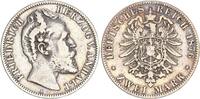 Anhalt 2 Mark 1876 A Friedrich I. 1871 - 1904 fast sehr sch&ouml;n 186.19 &pound;  +  25.38 &pound; shipping