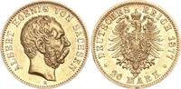 Sachsen 20 Mark 1877 E Albert 1873 - 1902 sehr sch&ouml;n-vorz&uuml;glich 21,116.11 &pound;  +  25.38 &pound; shipping