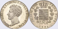 Sachsen - Coburg und Gotha, Herzogtümer Ernst I., 1/2 Konventionstaler 1831, AKS 74 1/2 Konventionstaler 1831 stempelglanz, Luxus, reizvolle, zarte G