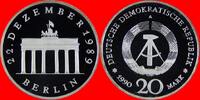 DDR 20 Mark 1990 Brandenburger Tor 1990, Silver Polierte Platte offen, P... 82.36 £  +  30.34 £ shipping