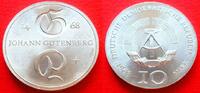 DDR 10 Mark 1968 Gutenberg Stempelglanz 17.34 £  +  30.34 £ shipping