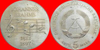 DDR 5 Mark 1972 Johannes Brahms unz., min. fl. 2.17 £  +  30.34 £ shipping