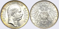 Kaiserreich Sachsen (5/05Hoh) Georg auf den Tod, J. 132 2 Mark 1904 E fast stempelglanz / stempelglanz, Luxus, tolle Goldpatina