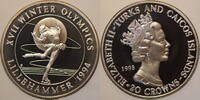 Turcs Caicos 20 Crowns 1993 Lillehammer Olympics 1994 vz PP offen 30.34 £  +  15.61 £ shipping