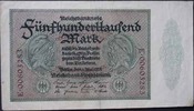 Deutschland Inflation 500000 mark Inflation 1919-1924 -