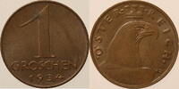 Österreich 1 GROSCHEN 1934 1. Republik CH UNC.