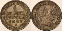 Deutschland 1 Silbergroschen 1867 A 3.Reich AU /-patina