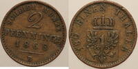 Deutschland 2 Pfenning 1868 B Preussen ss 3.90 £  +  15.61 £ shipping