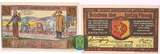 Nordrhein-Westfalen 2x 50 Pfennig 2x 1 Mark 1921 Barntrup. Satz mit 4 Scheinen. AU-