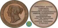 Sachsen-Coburg und Gotha Bronzemedaille v. Helfricht 1845 Auf den Besuch des englischen Königspaares im thüringischen Ohrdruf. AU