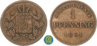 Bayern 1 Pfennig Maximilian II. Joseph 1848-1864 -