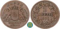 Baden-Durlach 1 Kreuzer Friedrich I. 1852-1907. -