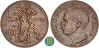 Italien 10 Centesimi 50 Jahre Königreich Italien. König Vittorio Emanuele III. 1900 - 1946. -