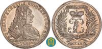 Sachsen-Saalfeld 1/2 Reichstaler 1729 Johann Ernst VIII. 1680-1729. Auf seinen Tod. AU, Felder Avers teilweise minimal berieben