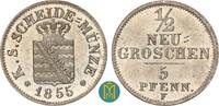 Sachsen-Albertinische Linie 1/2 Neugroschen Johann 1854-1873. -