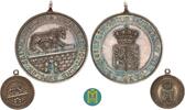 Anhalt-Bernburg. Silberne Verdienstmedaille Hausorden Albrecht des Bären. Mit dazugehöriger Miniatur. -