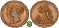 England / Großbritanien Bronzemedaille von Halliday. 1840. Geburt der Prinzessin Victoria Adelaide (Kaiserin Friedrich von Preussen). AU