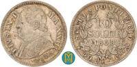 Italien-Kirchenstaat Vatikan 10 Soldi Pio IX. 1846-1878. -