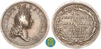 Sachsen-Coburg-Gotha. Silbermedaille von Wermuth. 1692 Friedrich II. 1691-1732. Auf die Huldigung in Gotha. VF