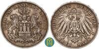Kaiserreich / Hamburg 3 Mark 1913 sehr schön-vorzüglich 34.68 £  +  13.00 £ shipping