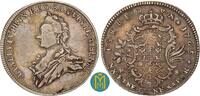 Sachse-Weimar- Eisenach 2/3 Taler (Halbtaler) 1765 FS Anna Amalia 1758-1775. VF, Schrötlingsfehler