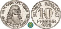 Schwarzburg-Rudolstadt 10 Pfennig 1920 Notgeld der Stadt Rudolstadt. vor... 8.67 £  +  13.00 £ shipping
