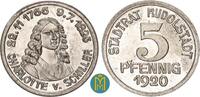 Schwarzburg-Rudolstadt 5 Pfennig 1920 Notgeld der Stadt Rudolstadt. gute... 8.67 £  +  13.00 £ shipping