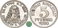Schwarzburg-Rudolstadt 5 Pfennig 1920 Notgeld der Stadt Rudolstadt. vorz... 7.80 £  +  13.00 £ shipping