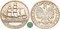 Polen 5 Zloty 1936 15 Jahre Hafen von Gdynia sehr sch&ouml;n, berieben. 76.17 &pound;  +  12.70 &pound; shipping
