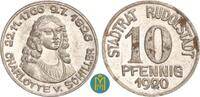 Rudolstadt / Deutschland 10 Pfennig 1920 Notgeld fast vorz&uuml;glich 6.77 &pound;  +  12.70 &pound; shipping