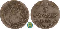 Sachsen-Coburg-Gotha 3 Kreuzer Ernst I. 1826-1844. -
