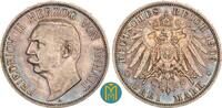 Anhalt 3 Mark 1909 Friedrich II. 1904-1918. sehr sch&ouml;n-vorz&uuml;glich 101.56 &pound;  +  12.70 &pound; shipping