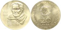 Deutsche Demokratische Republik (DDR) 20 Mark 125. Geburtstag von Clara Zetkin -