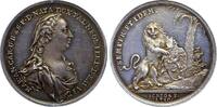 Bayern, Kurfürstentum Maximilian III. Joseph (1745-1777): auf die Witwenschaft der Maria Anna Carolina Silbermedaille 1750 hübsche Patina, wz. Stiftl