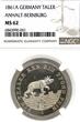 1861A Germany Anhalt-Bernburg 1861 Taler Coin Thaler NGC MS 62 VZ/STG MINING UNC