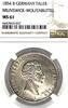 GERMANY TALER 1854 B German State Brunswick Wolfenbuttel 1854B Taler Coi... 1,852.00 &pound; free shipping
