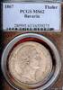 Bavaria Thaler German States Bavaria 1867 Taler Coin Thaler PCGS MS 62 VZ/F.STG UNC Ludwig II -