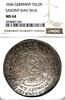 GERMANY TALER German States Saxony 1656 Taler Coin NGC MS64 F.STG/STG Thaler UNC DEATH TOP POP -