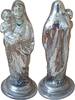 Deutschland Antique Mercury Glass Madonna and Child Figurine 20cm Bauernsilber Virgin Mary -