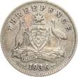 Australien Threepence 1936 Georg V. VF
