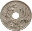 Belgien 10 Centimes 1922 Albert I., 1909-1934 VF