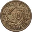 Weimarer Repuplik 50 Pfennig 1924 D VF+