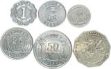 Belize Cent & Dollar ab 1981 Elisabeth II., Lot von 6 Kursmünzen EF und besser