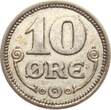 Dänemark 10 Øre 1915 VBP Christian X. xf-