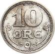 Dänemark 10 Øre 1916 VBP Christian X. xf-