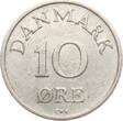 Dänemark 10 Øre 1959 Friedrich IX. vf-xf