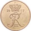 Dänemark 5 Øre 1967 Friedrich IX. unc